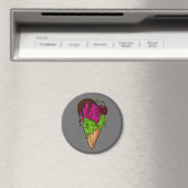 Todsüße Berry Skull Ice Cream Magnet (In Situ (Geschirrspüler))