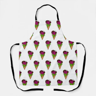 Todsüße Berry Skull Ice Cream Schürze