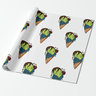Todsüße Mystery Skull Ice Cream Geschenkpapier