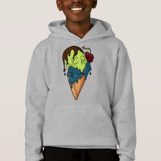 Todsüße Mystery Skull Ice Cream Hoodie (Vorderseite)