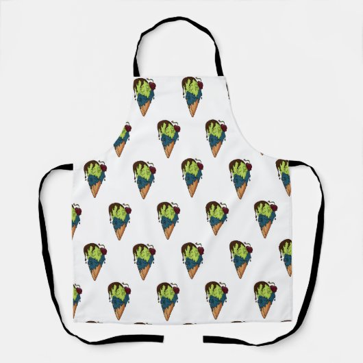 Todsüße Mystery Skull Ice Cream Schürze (Vorderseite)