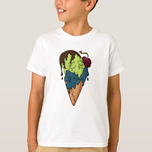 Todsüße Mystery Skull Ice Cream T-Shirt (Vorderseite)
