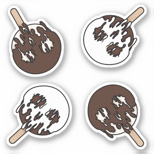 Todsüße Schädeleis Pop Sticker Set (Vorderseite)