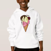 Todsüße Strawberry n' Banana Skull Ice Creme Hoodie (Vorderseite)