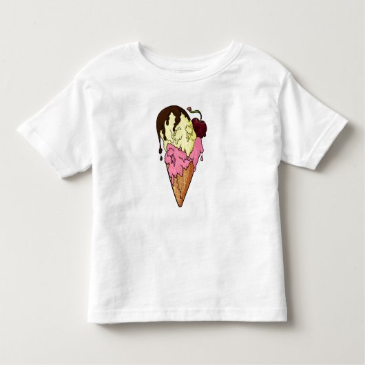 Todsüße Strawberry n' Banana Skull Ice Creme Kleinkind T-shirt (Vorderseite)
