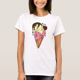 Todsüße Strawberry n' Banana Skull Ice Creme T-Shirt