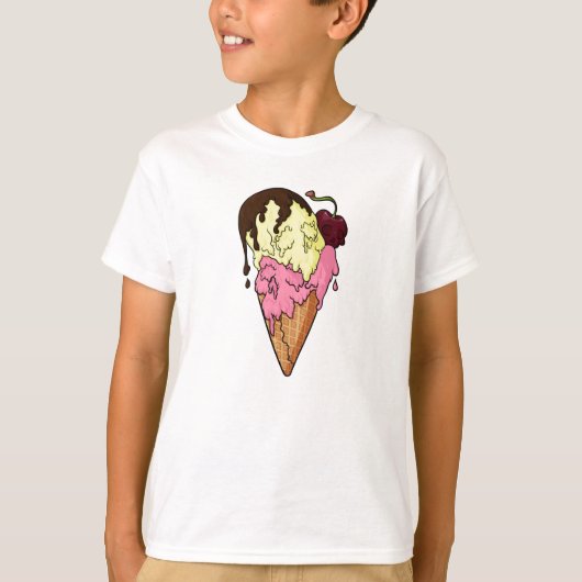 Todsüße Strawberry n' Banana Skull Ice Creme T-Shirt (Vorderseite)
