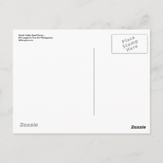 Todtal Sanddünen... Postkarte (Rückseite)