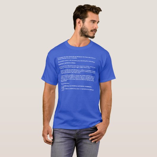 Todwindows "blauer Schirm von" T-Shirt (Vorne ganz)
