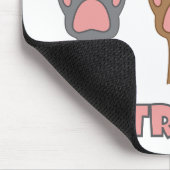 Toe Bean Tribe Niedliche Katzenpfoten Rosa Mousepad (Ecke)