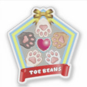 TOE BEANS -kitty paw pads- Aufkleber (Vorderseite)
