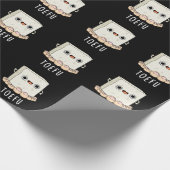 Toe-fu Funny Tofu Pun Dark BG Geschenkpapier (Ecke)