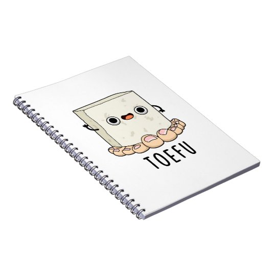 Toe-fu Funny Tofu Pun Notizblock (Rechte Seite)