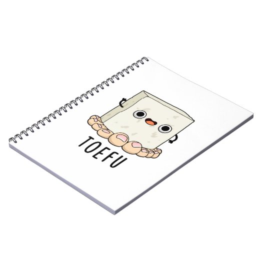 Toe-fu Funny Tofu Pun Notizblock (Linke Seite)