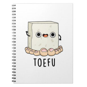 Toe-fu Funny Tofu Pun Notizblock
