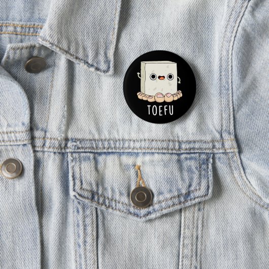 Toe-fu Funny Tofu Toe Pun Button (Beispiel)