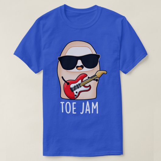 Toe Jam Funny Big Toe Music Pun T-Shirt (Design vorne)