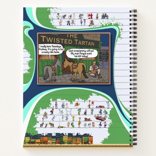 Toe’s Town Comic | Spiral Notebook Notizblock (Rückseite)