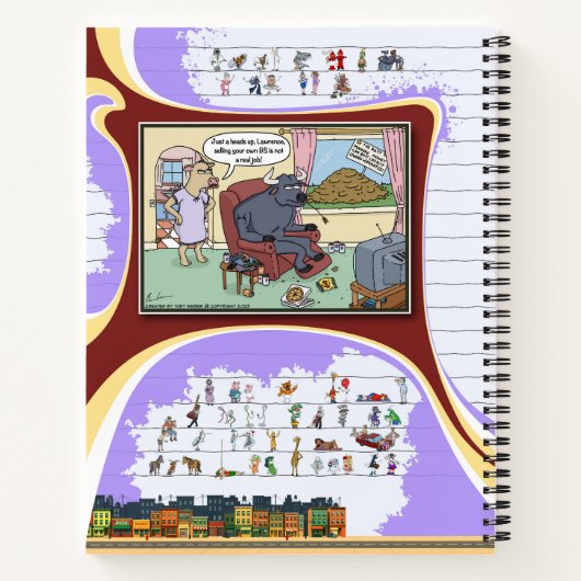 Toe’s Town Comic | Spiral Notebook Notizblock (Rückseite)