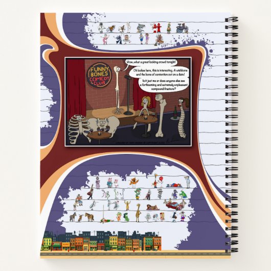 Toe’s Town Comic | Spiral Notebook Notizblock (Rückseite)