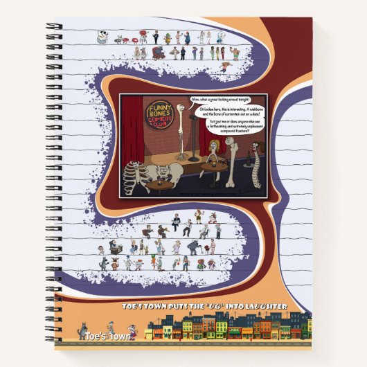 Toe’s Town Comic | Spiral Notebook Notizblock (Vorderseite)