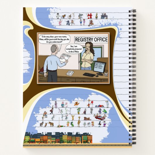 Toe’s Town Comic | Spiral Notebook Notizblock (Rückseite)