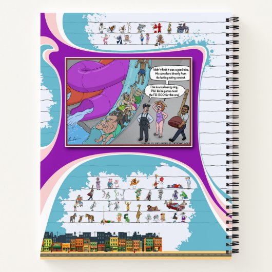 Toe’s Town Comic | Spiral Notebook Notizblock (Rückseite)