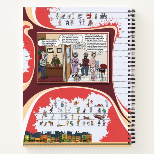 Toe’s Town Comic | Spiral Notebook Notizblock (Rückseite)