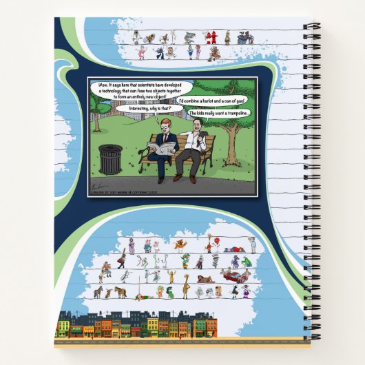 Toe’s Town Comic | Spiral Notebook Notizblock (Rückseite)