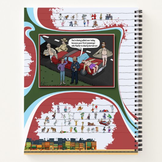 Toe’s Town Comic | Spiral Notebook Notizblock (Rückseite)