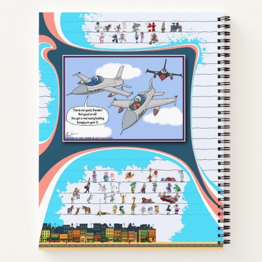 Toe’s Town Comic | Spiral Notebook Notizblock (Rückseite)