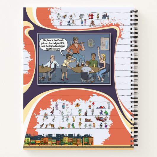 Toe’s Town Comic | Spiral Notebook Notizblock (Rückseite)