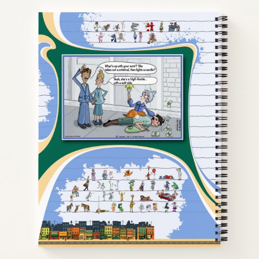 Toe’s Town Comic | Spiral Notebook Notizblock (Rückseite)