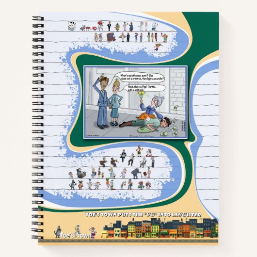 Toe’s Town Comic | Spiral Notebook Notizblock (Vorderseite)