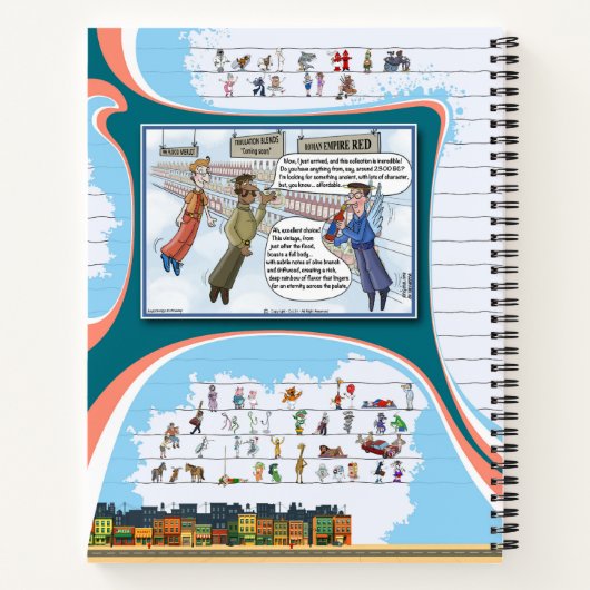 Toe’s Town Comic | Spiral Notebook Notizblock (Rückseite)