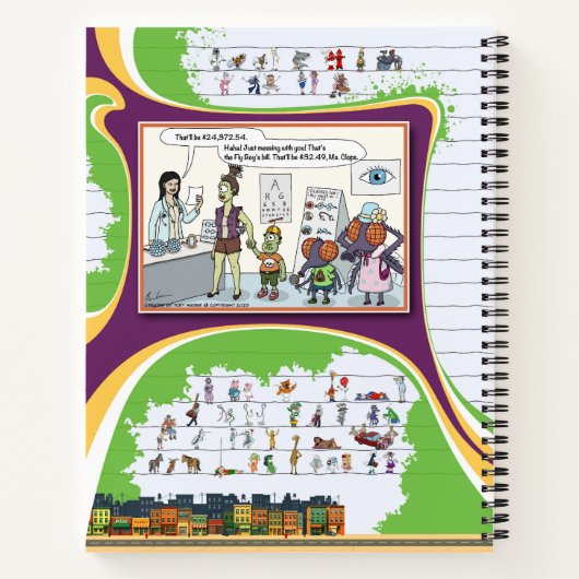 Toe’s Town Comic | Spiral Notebook Notizblock (Rückseite)
