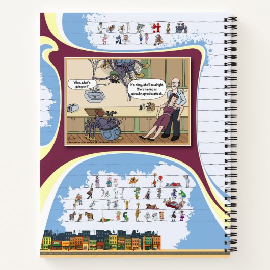 Toe’s Town Comic | Spiral Notebook Notizblock (Rückseite)