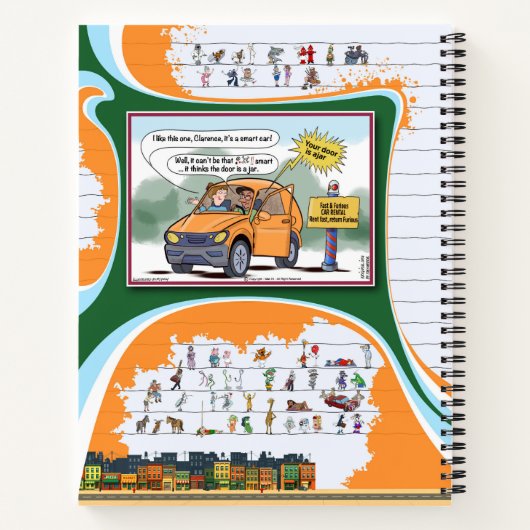 Toe’s Town Comic | Spiral Notebook Notizblock (Rückseite)