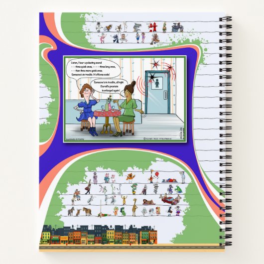 Toe’s Town Comic | Spiral Notebook Notizblock (Rückseite)