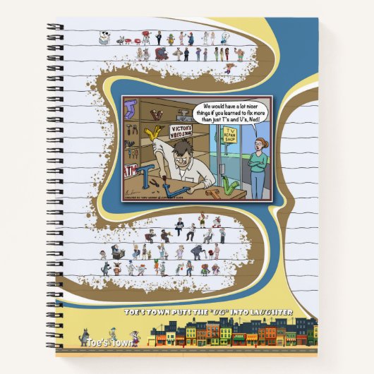 Toe’s Town Comic | Spiral Notebook Notizblock (Vorderseite)