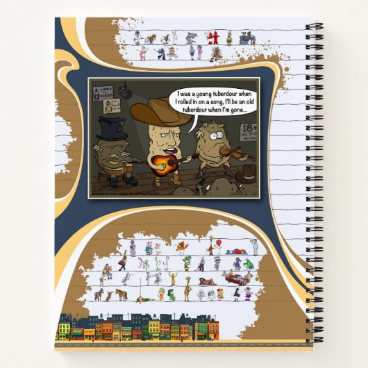 Toe’s Town Comic | Spiral Notebook Notizblock (Rückseite)