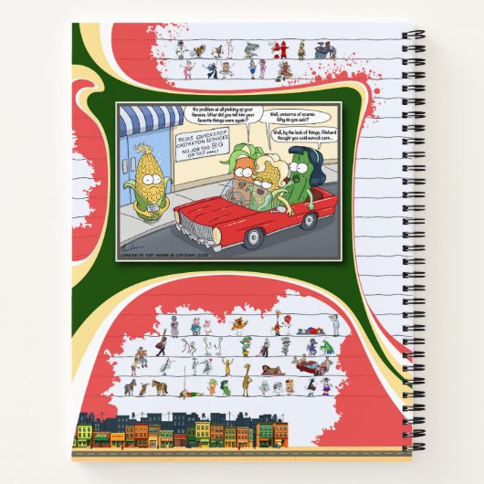 Toe’s Town Comic | Spiral Notebook Notizblock (Rückseite)