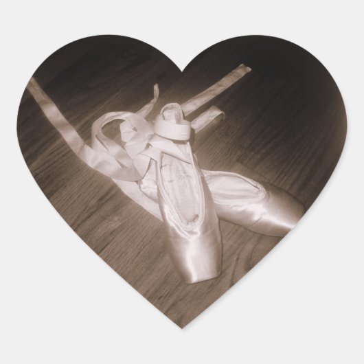 'Toe Shoes' Heart Stickers (Vorderseite)