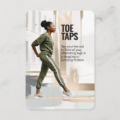 Toe Stecht Fitness-Karte mit blauem Backing Save The Date (Vorderseite)