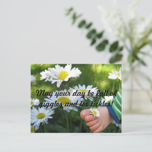 Toe Tickles Postkarte (Stehend Vorderseite)