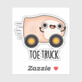 Toe Truck Funny Anatomy Body Parts Pun Aufkleber (Blatt)