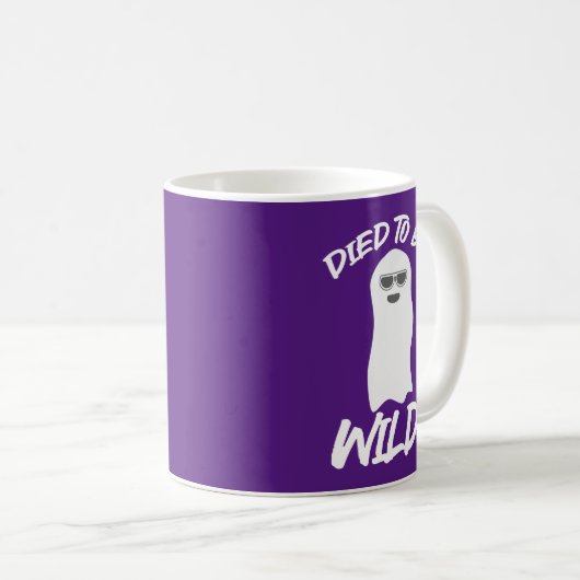 Toed to be Wild Funny Ghost Spirit Cartoon Fun Kaffeetasse (VorderseiteRechts)