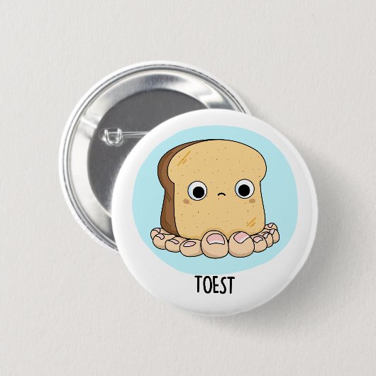 Toest Funny Toast mit Toes Puff Button (Vorne & Hinten)