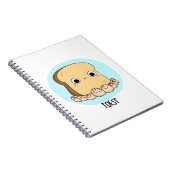 Toest Funny Toast mit Toes Puff Notizblock (Rechte Seite)