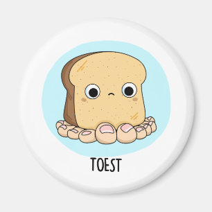 Toest Funny Toast mit Zehen Puff Magnet